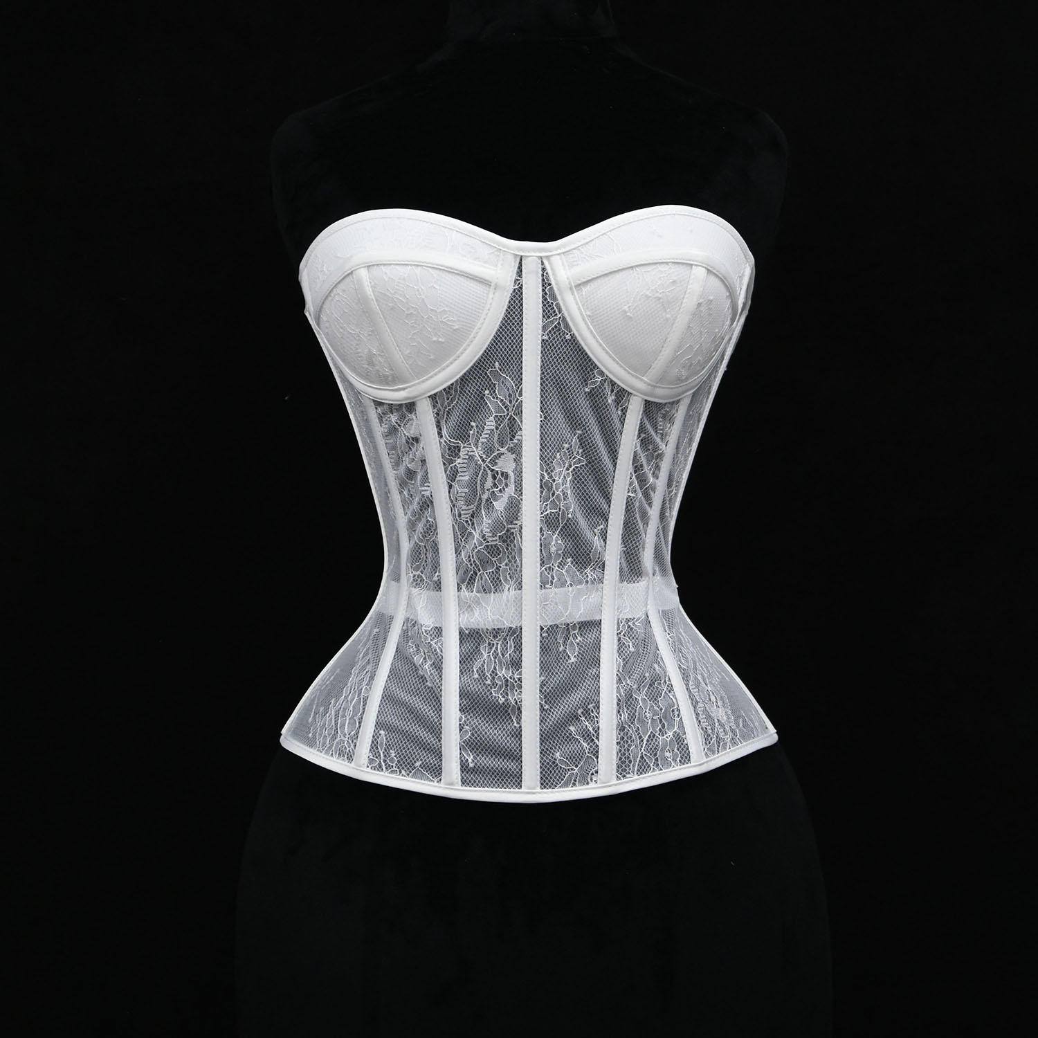 Boning Corset Steel - Corset Feminino de Aço com Renda