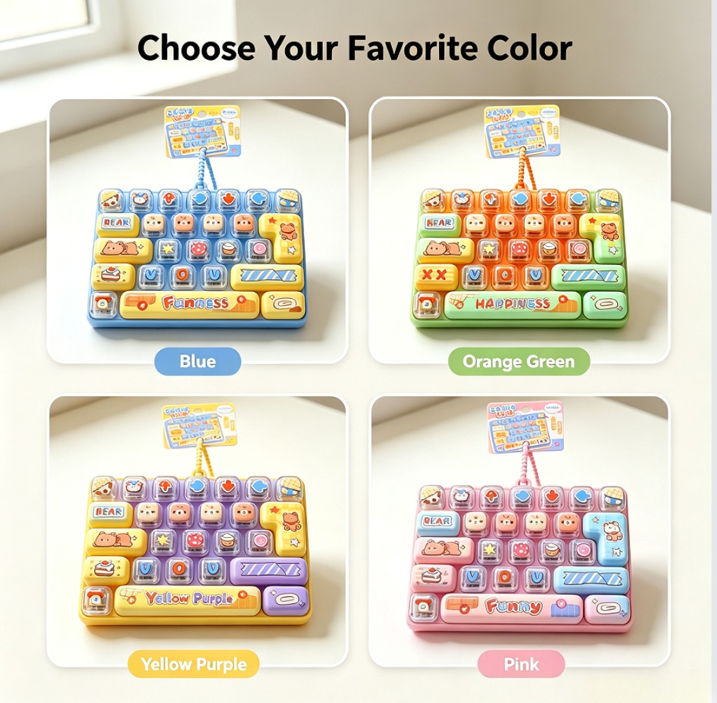 Cosplay Fire Prop - Chaveiro Clicker Fidget Keycap Colorido em