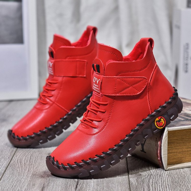 Velcro Hook Loop - Botas de algodão quentes forradas de