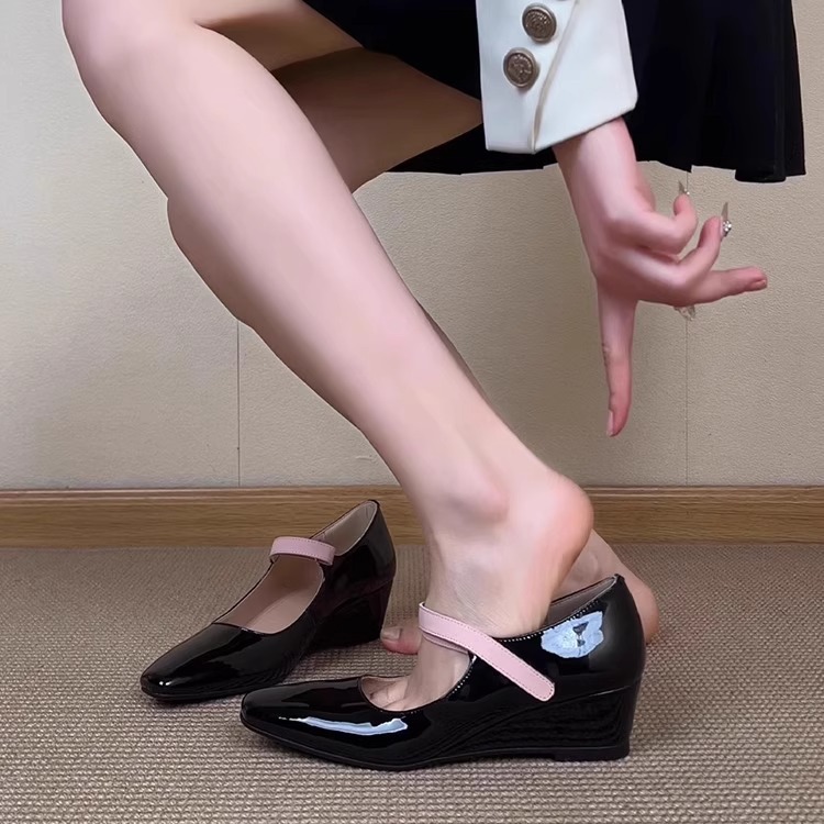 Sapatos Femininos Mary Jane co - Velcro Hook Loop avaliação e preço