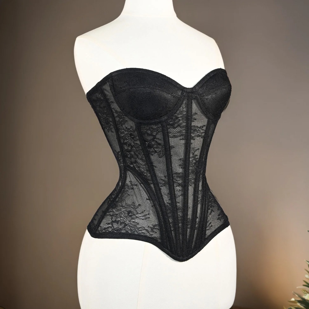 Mulheres malha espartilho busi - Boning Corset Steel avaliação e preço