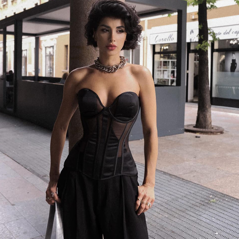 Mulheres gótico Slim Bustier T - Boning Corset Steel avaliação e preço