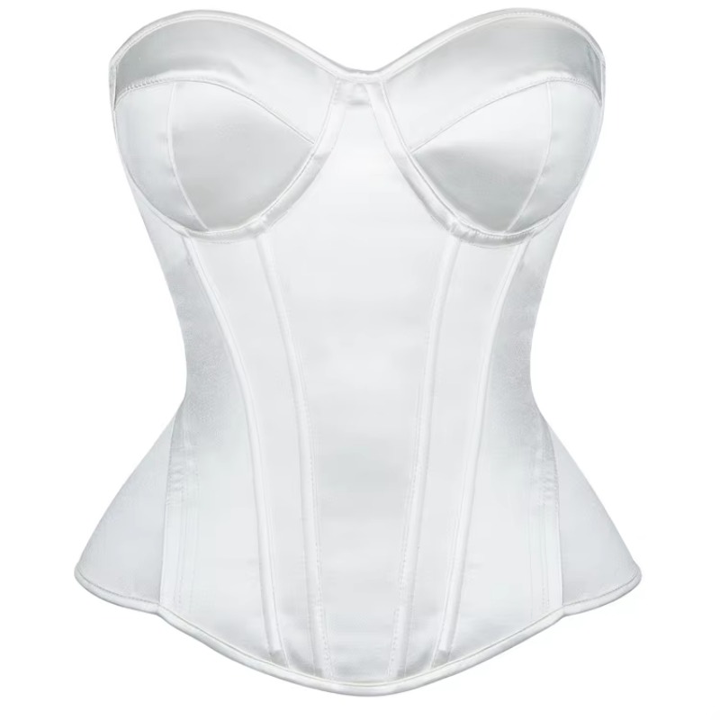 Corset Branco Feminino Overbus - Boning Corset Steel avaliação e preço