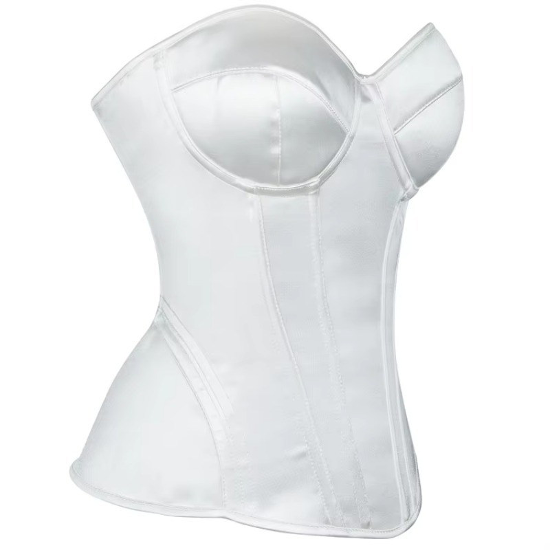 Corset Branco Feminino Overbus - Boning Corset Steel avaliação e preço