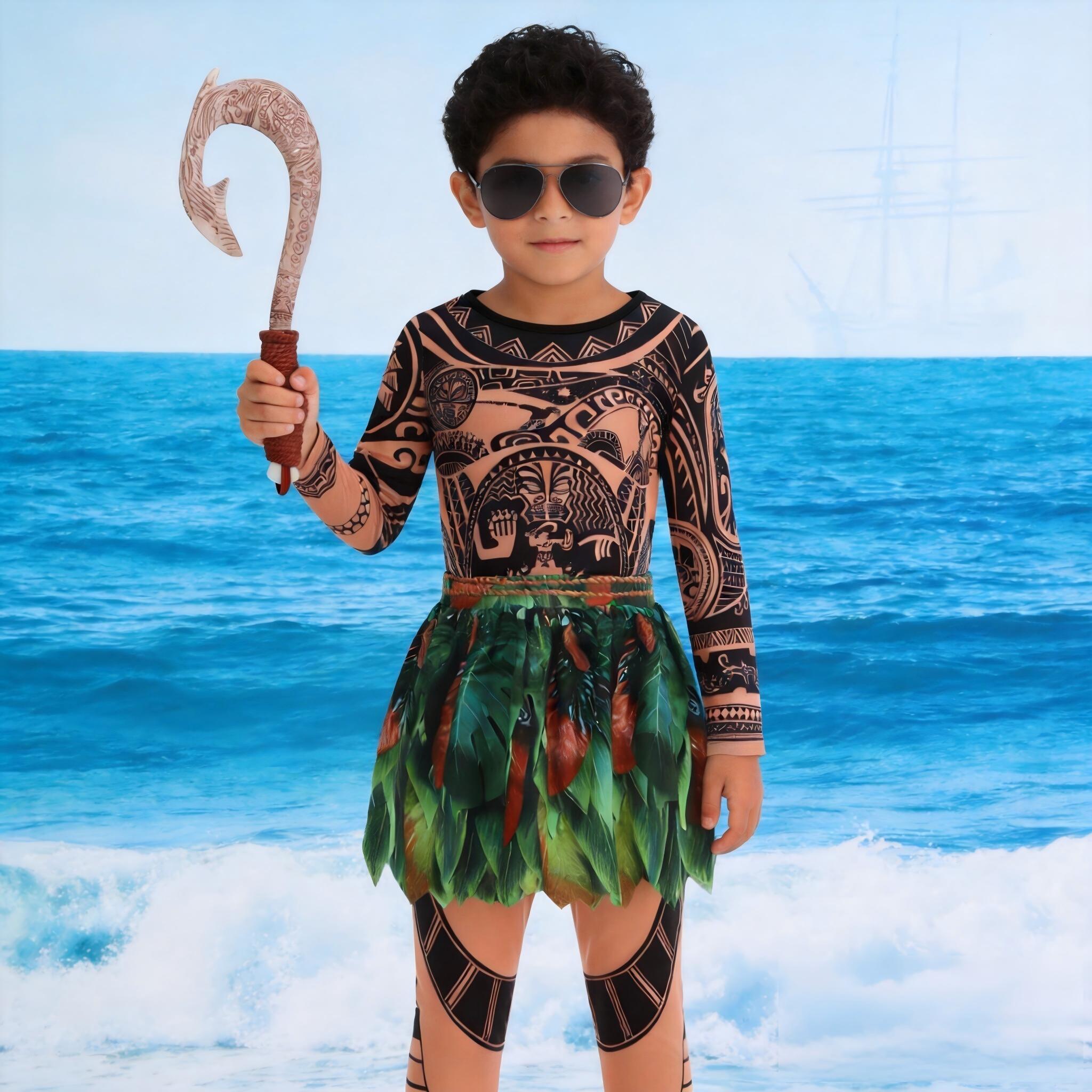 Fantasia de Verão Moana Maui p - Free Cosplay Prop Patterns avaliação e preço
