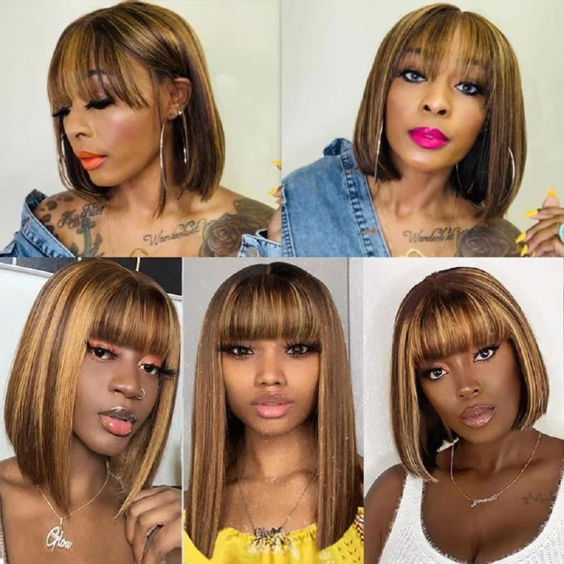 Peruca feminina curta com fran - Wig Fiber Net avaliação e preço