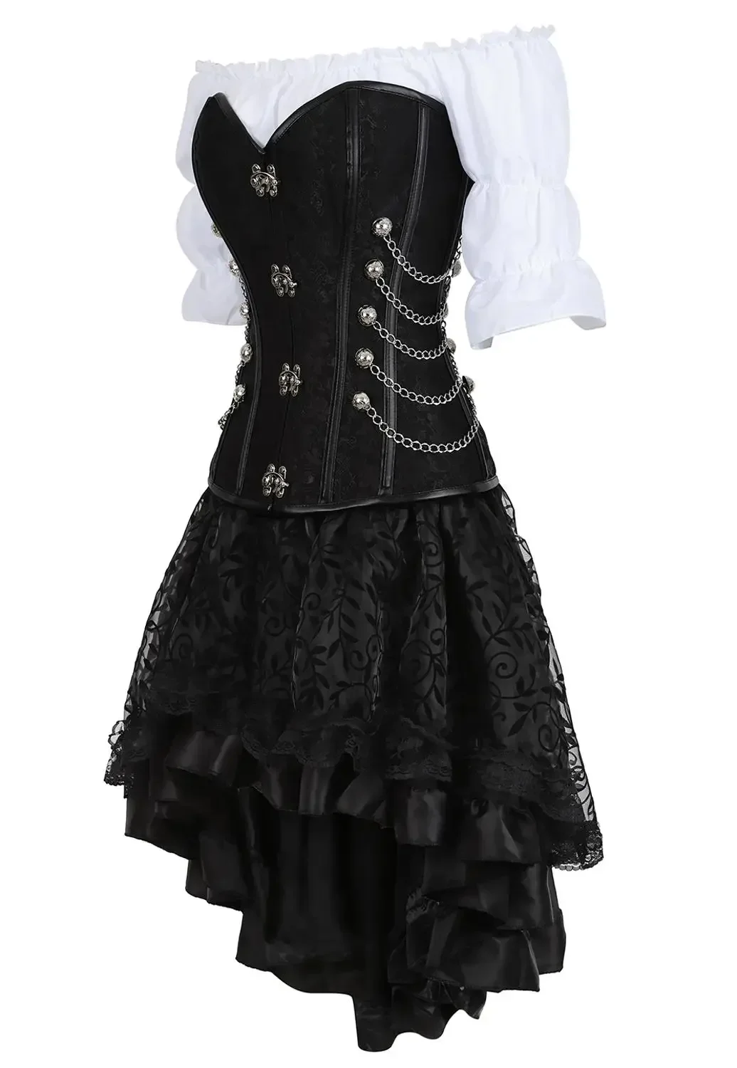 Mulheres pirata espartilho cou - Boning Corset Steel avaliação e preço