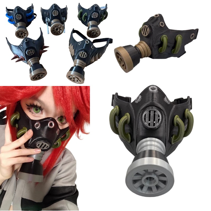 Máscara de Gás Preta 3D Impres - Cosplay Prop 3D Print avaliação e preço