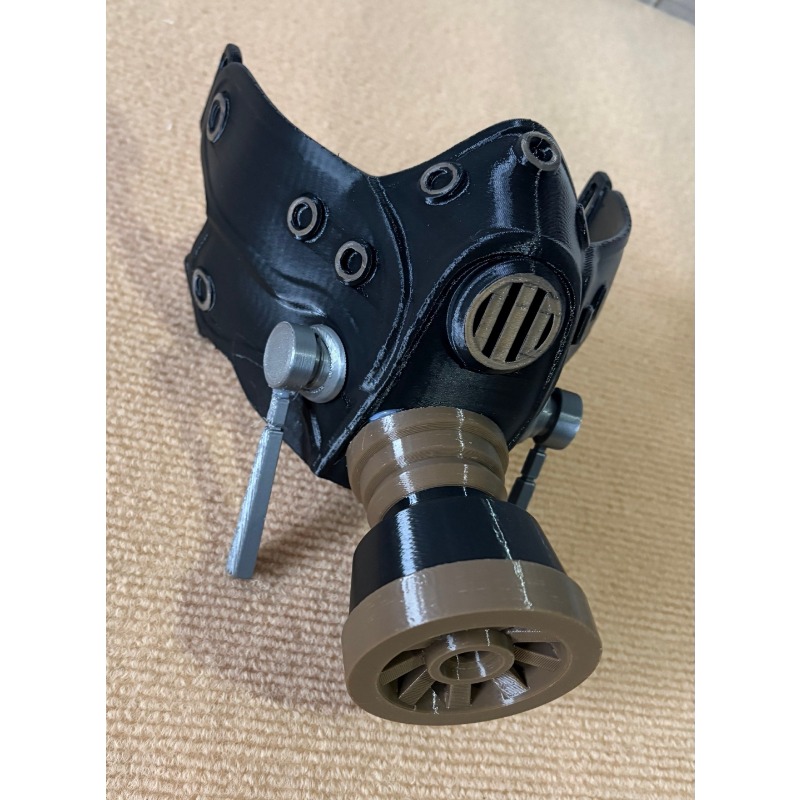 Máscara de Gás Preta 3D Impres - Cosplay Prop 3D Print avaliação e preço